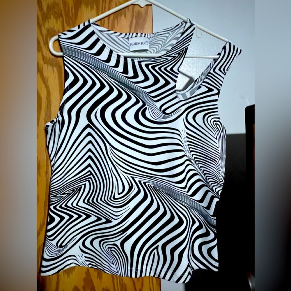 NWOT Zebra print off one shoulder shirt